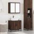 Set de muebles baño 2 pzas madera contrachapada marrón