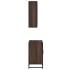 Set de muebles baño 2 pzas madera contrachapada marrón
