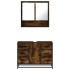 Set de muebles baño 2 pzas madera contrachapada roble