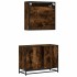 Set de muebles baño 2 pzas madera contrachapada roble