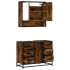 Set de muebles baño 2 pzas madera contrachapada roble