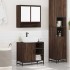 Set de muebles baño 2 pzas madera contrachapada marrón