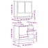 Set de muebles baño 2 pzas madera contrachapada marrón