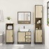 Set de muebles de baño 2 pzas madera contrachapada roble