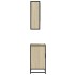 Set de muebles de baño 2 pzas madera contrachapada roble