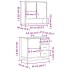 Set de muebles de baño 2 pzas madera contrachapada roble