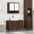 Set de muebles baño 2 pzas madera contrachapada marrón