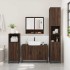 Set de muebles baño 2 pzas madera contrachapada marrón