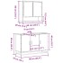 Set de muebles baño 2 pzas madera contrachapada marrón