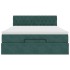 Estructura de cama otomana con colchón verde oscuro 140x200