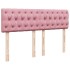 Estructura cama otomana colchón terciopelo rosa