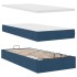 Cama otomana con colchón y luces LED azul 100x200 cm