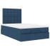 Estructura de cama otomana con colchón tela azul