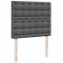Estructura cama otomana colchón tela gris oscuro