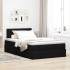 Cama otomana con colchón tela negra 120x200