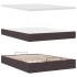 Cama otomana con colchón marrón oscuro 140x190 cm