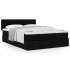 Cama otomana con colchón tela negra 140x200