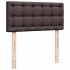 Cama otomana con colchón marrón oscuro 90x200 cm