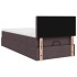 Cama otomana con colchón marrón oscuro 90x200 cm
