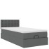 Cama otomana con colchón gris oscuro 90x200 cm