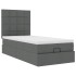 Cama otomana con colchón gris oscuro 90x200 cm