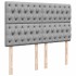 Estructura cama otomana con colchón tela gris claro 140x190