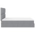 Estructura cama otomana con colchón tela gris claro 140x190