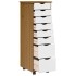 Cajonera con ruedas MOSS madera maciza pino marrón