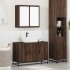 Set de muebles baño 2 pzas madera contrachapada marrón