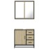 Set de muebles de baño 2 pzas madera contrachapada roble