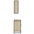 Set de muebles de baño 2 pzas madera contrachapada roble