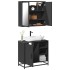 Juego de muebles de baño 2 pzas madera contrachapada