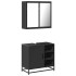 Juego de muebles de baño 2 pzas madera contrachapada