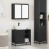 Juego de muebles de baño 2 pzas madera contrachapada