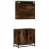 Set de muebles baño 2 pzas madera contrachapada roble