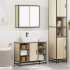 Set de muebles de baño 2 pzas madera contrachapada roble