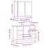 Set de muebles de baño 2 pzas madera contrachapada roble