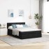 Cama otomana con colchón negra 140x190 cm