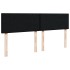 Estructura de cama otomana con colchón tela negra 160x200