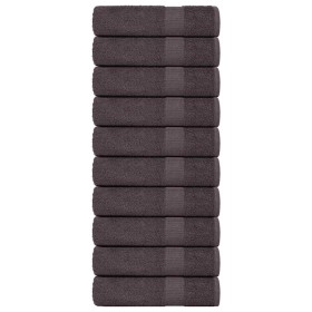 Toallas de baño 10 uds antracita 100x150 cm 360gsm 100%