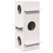 Casa para gatos madera maciza pino blanca 43x43x90 cm