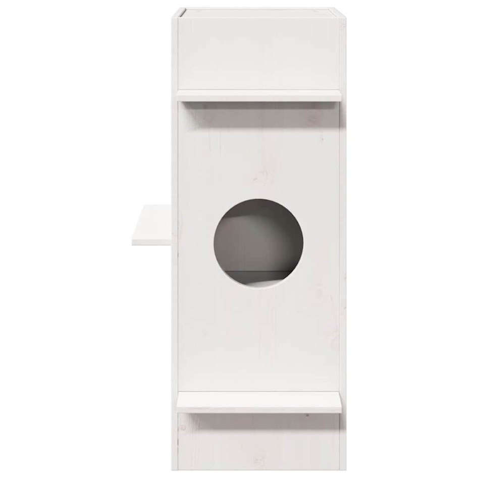 Casa para gatos madera maciza pino blanca 43x43x90