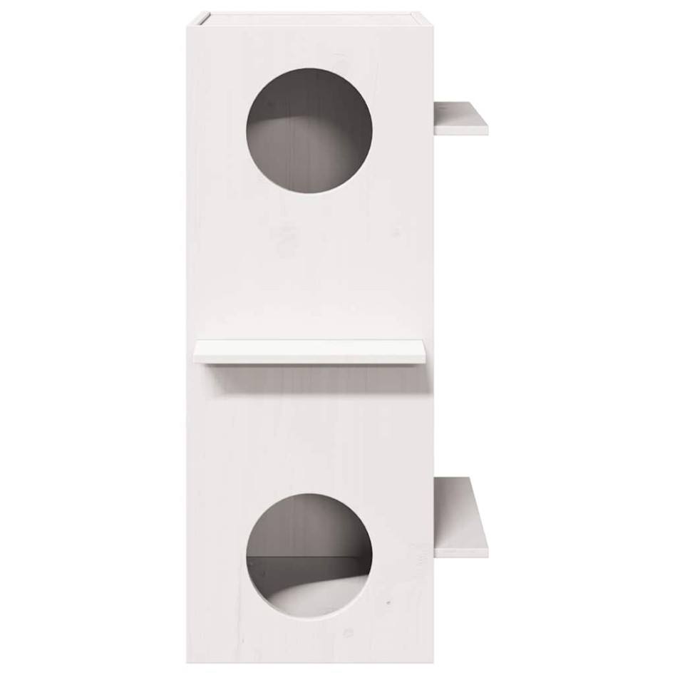 Casa para gatos madera maciza pino blanca 43x43x90