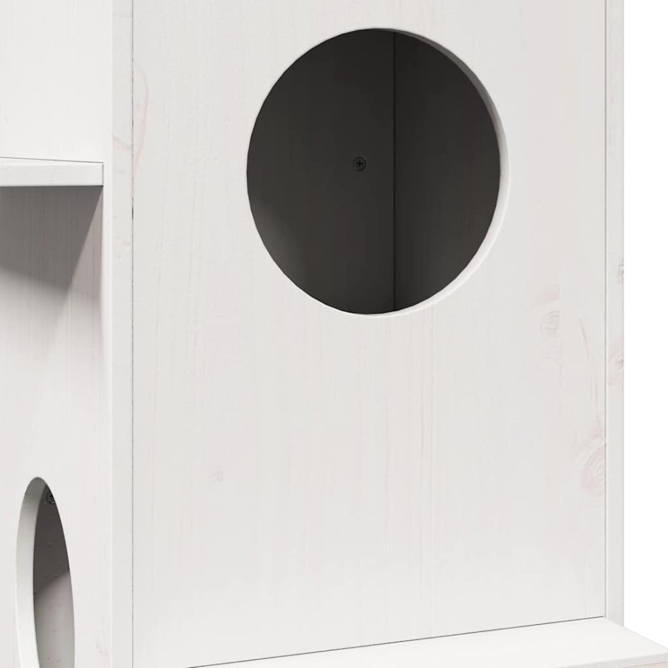 Casa para gatos madera maciza pino blanca 43x43x90