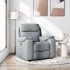 Sillón reclinable de tela gris