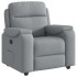 Sillón reclinable de tela gris