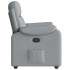 Sillón reclinable de tela gris