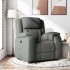 Sillón de masaje reclinable de tela gris