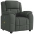 Sillón de masaje reclinable de tela gris