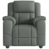 Sillón de masaje reclinable de tela gris